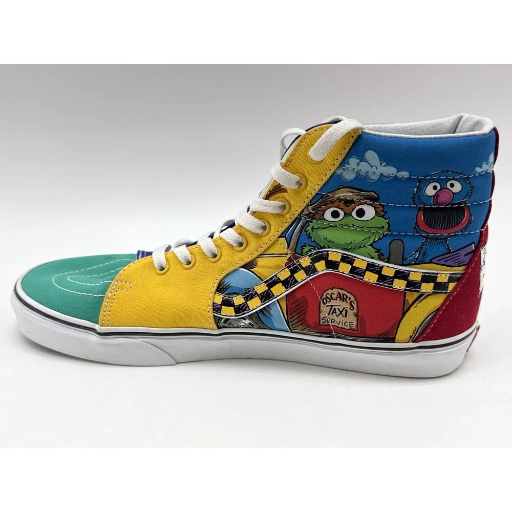 Vans Sesame Street High Tops Oscar Big Bird Cookie Monster AOP Sneakers 12.0